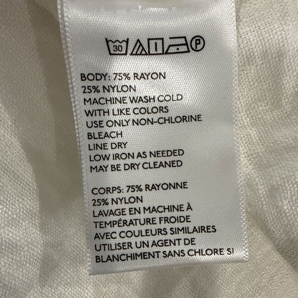 Silence + Noise Urban Outfitters XS Off-White Crinkle Rayon Deep V Pocket Top - Picture 7 of 8